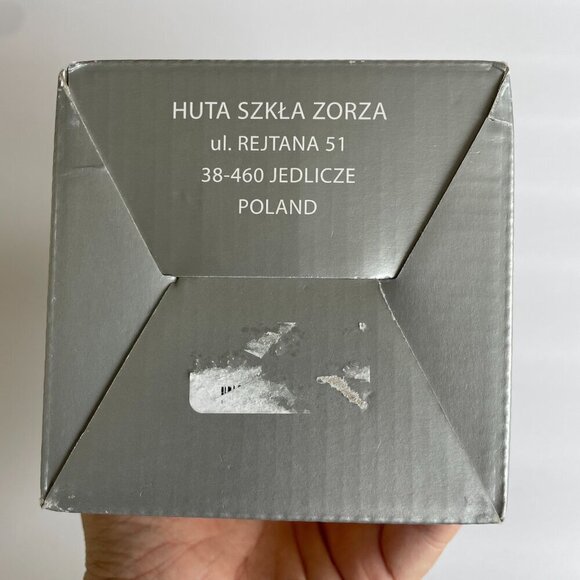 Handmade Polish Mouthblown Glass Ball Christmas Ornament, Poland, Yellow, Orange - Picture 3 of 5